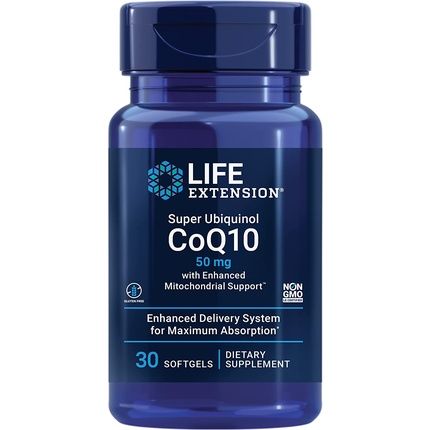 Life Extension Super Ubiquinol Coq10 With Enhanced Mitochondrial Support 30 Capsules 50Mg