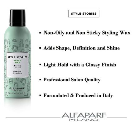 Alfaparf Milano Style Stories Soft Spray Hair Wax 6.76 Oz - Professional Salon Quality - Image 3