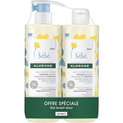 Klorane Baby Gentle Cleansing Gel 500Ml - Pack Of 2