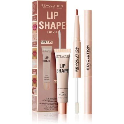 Makeup Revolution Lip Shape Kit - Chauffeur Nude, 1 Pc
