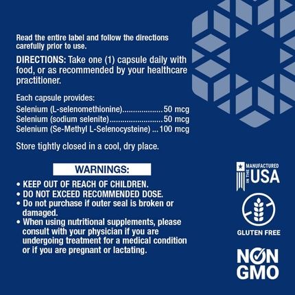 Life Extension Super Selenium Complex With Vitamin E 100 Vegetarian Capsules - Image 3