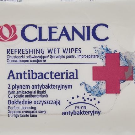 Cleanic Antibacterial Refreshing Wipes 15 Pieces - Image 3