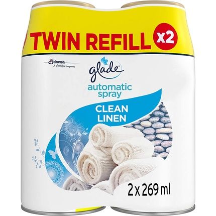 Glade Automatic Air Freshener Spray Clean Linen 269Ml - Pack Of 2