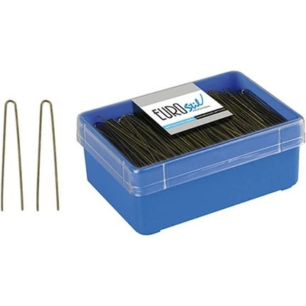 Eurostil Black Hair Clips For Bun 65Mm - 124G