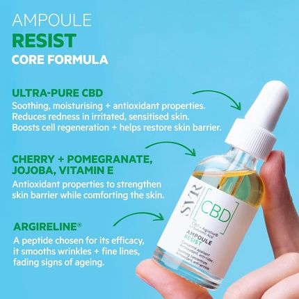 Svr Cbd Ampoule Resist Antioxidant Soothing Face Oil Serum For Sensitive Skin - Image 3