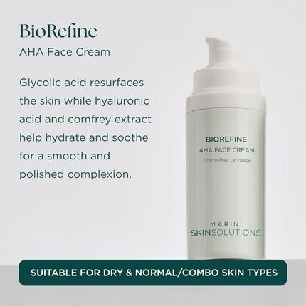 Marini Skinsolutions Biorefine Aha Face Cream Resurfaces, Hydrates & Smooths
