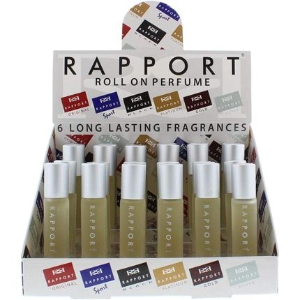 Eden Classic Rapport Silver 10Ml Roll On Perfume Display Unit 24Pcs