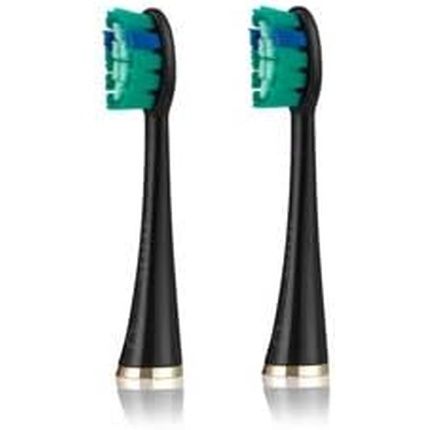Seysso Gold Whitening Brush Heads Black Compatible With Seysso Sonic Brushes Recommended For Seysso Gold Toothbrush 2 Pcs