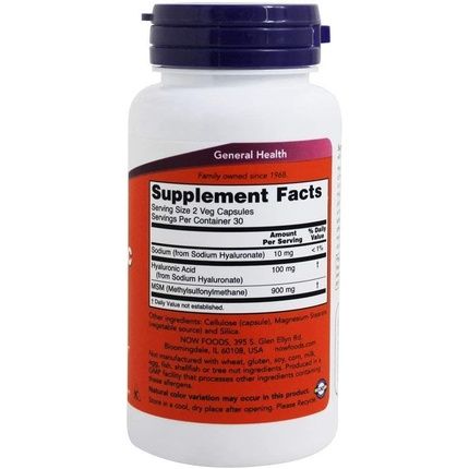 Now Foods Hyaluronic Acid And Msm 60 Vcaps - English Manual