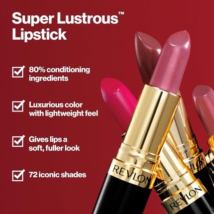 Revlon Super Lustrous Lipstick Creamy Formula For Soft Fuller-Looking Lips