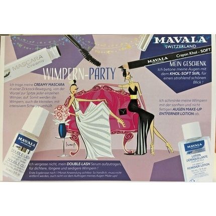 Mavala Travel Eyelash Set With Double Lash Mascara, Kajal Pencil, And Eye Makeup Remover