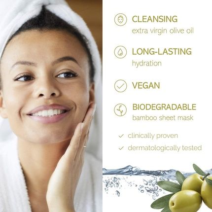7Th Heaven Superfood Intense Hydration Extra Virgin Olive Oil Biodegradable Bamboo Sheet Mask For Long Lasting Hydration - Ideal For All Skin Types - Image 3
