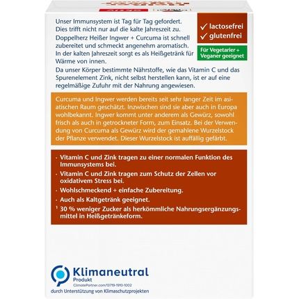 Doppelherz Hot Ginger + Turmeric - Vitamin C And Zinc Support Normal Immune Function