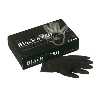 Latex Gloves Black Satin Extra Large 20 Count Xl