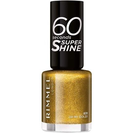 Rimmel 60 Seconds Super Shine Nail Polish 831 Oh My Gold 8Ml