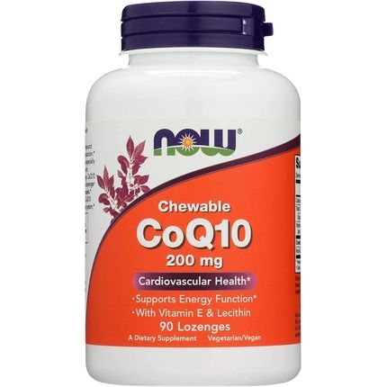 Now Foods Coenzyme Q10 Chewable 90 Tablets 200Mg