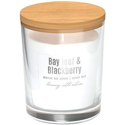 Cosy & Trendy Scented Candle In Glass Bay Leaf Blackberry 28H Diameter