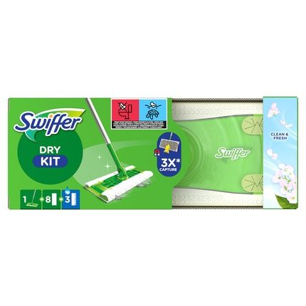 Swiffer Starter Floor Stick With 8 Dry Wipes And 3 Wet Wipes