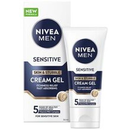 Nivea Sensitive Skin Stubble Cream Gel - Kremovy Gel Na Citlivou Plet A Strniste