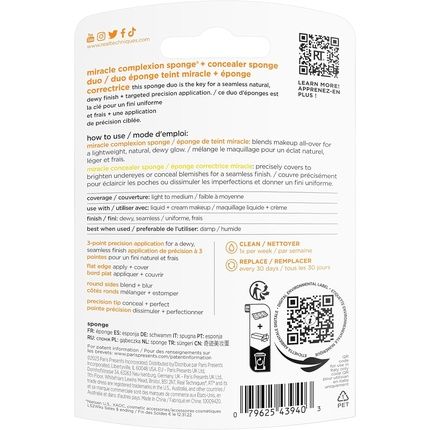 Real Techniques Miracle Complexion Sponge And Concealer Sponge Duo Makeup