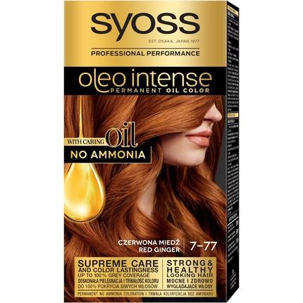Syoss Oleo Intense Permanent Hair Color With Oils 7-77 Red Copper