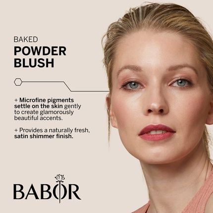 Babor Make Up Satin Blush Compact Powder With Satin Shimmer 5.8G 02 Rose - Image 3