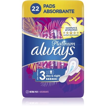 Always Platinum Night Size 3 Sanitary Napkins - 22 Pads