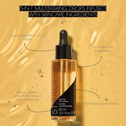 St. Tropez Tan Luxe Tonic Glow Drops 5-In-1 Face Self Tanning Drops