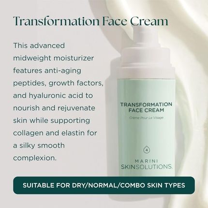 Marini Skinsolutions Transformation Face Cream Advanced Moisturizer With Anti-Aging Benefits