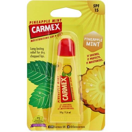 Carmex Moisturising Lip Balm Tube Pineapple Mint 11.6Ml