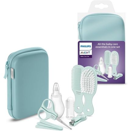 Philips Avent Baby Care Set Essential Baby Care Set With 9 Accessories Nail Clipper Scissors 3 Emery Boards Bomb Hairbrush Nasal Aspirator And Finger Toothbrush Model Sch401/00