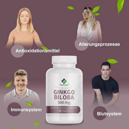 Ginkgo Biloba 500Mg Memory And Concentration 60 Capsules - Image 3