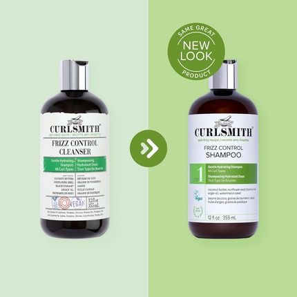 Curlsmith Frizz Control Cleanser Gentle Hydrating Hair Shampoo For All Curls