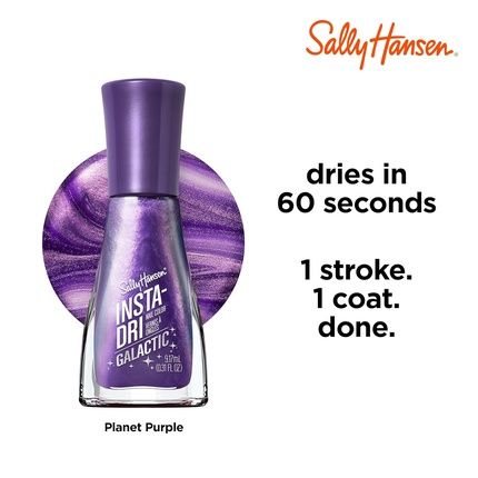 Sally Hansen Insta-Dri Galactic Quick Dry Long Lasting Nail Polish - Planet Purple - Image 3