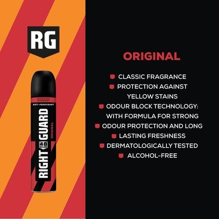 Right Guard Total Defence 5 Original Anti-Perspirant Deodorant Aerosol 250Ml