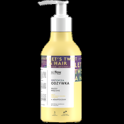 So!Flow Nourishing Smoothing Conditioner For Curly Hair Melon Aloe Scent 400Ml - Image 4