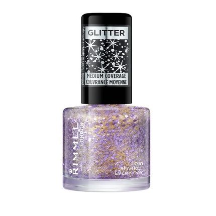 Rimmel Precious Stones Nail Polish Sparkle Every Day Lilac