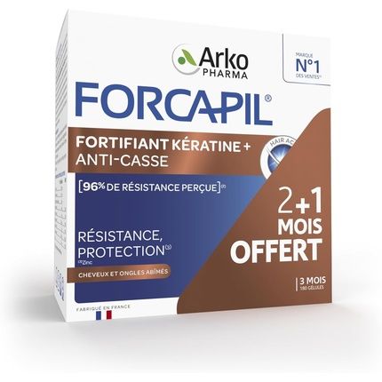 Arkopharma Forcapil Fortifying Keratin 3 Month Program 180 Capsules