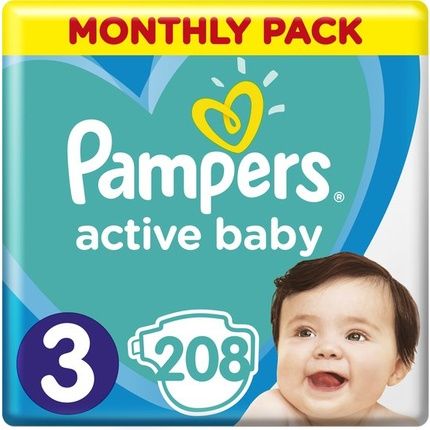 Pampers Monthly Pack - Size 3 - 208 Diapers