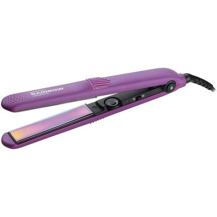 Gamma Piu Professional Hair Straightener Rainbow Long Smooth Effect Iron Eliminates Electrostaticity Locking Button Closure Adjustable Temperatures Electronic Rapid Heating Italian Socket