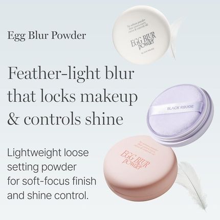 Black Rouge Egg Blur Powder Ep02 Nu Peach Loose Face Powder Korean Makeup