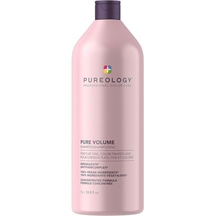 Pureology Pure Volume Shampoo For Flat Fine Colour-Treated Hair 1000Ml