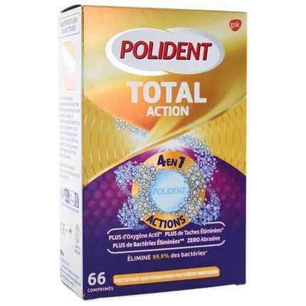Polident Corega Total Cleaning Effect 66 Tablets For Partial And Complete Dentures