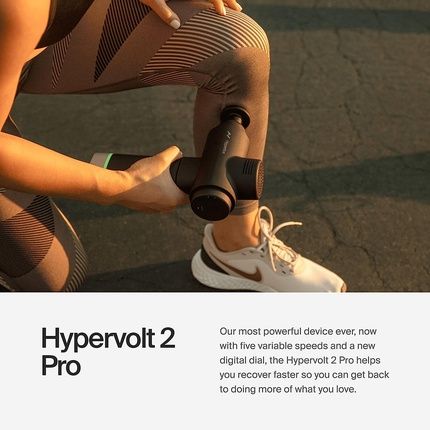 Hyperice Hypervolt 2 Pro Quiet Glide Technology Handheld Percussion Massage Gun 5 Speeds 5 Interchangeable Heads Helps Relieve Sore Muscles And Stiffness