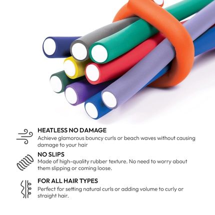 Red By Kiss 36Pcs Flexi Rods Flexible Curling Rods Twist Foam Hair Rollers - Image 3