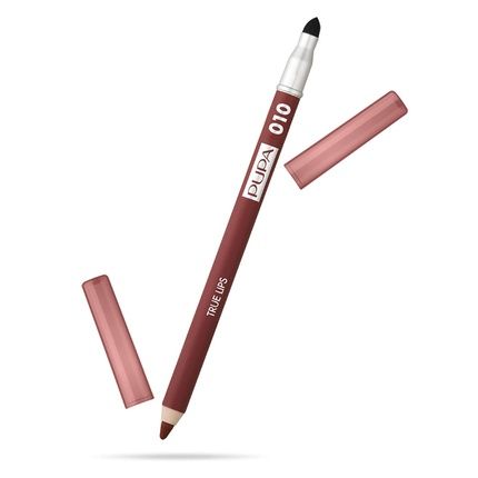 Pupa Milano True Lips Blendable Lip Liner Dual-Ended Matte Lining Color And Brush 010 Burnt Sienna 0.042Oz
