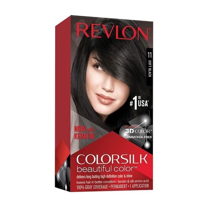 Revlon Colorsilk 3D Keratin 11 Soft Black Hair Color 130Ml