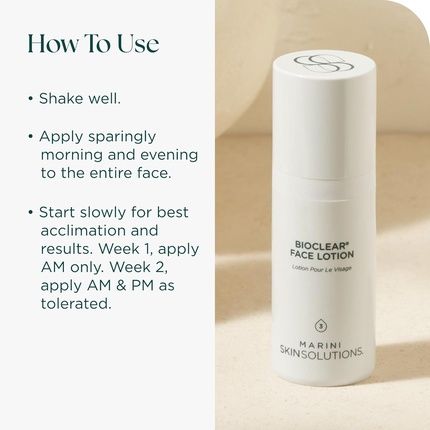 Marini Skinsolutions Bioclear Face Lotion Triple Acid Resurfacing Product - Image 3