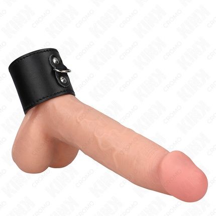 Kink Leather Snap Closure Penis Ring 18X5Cm