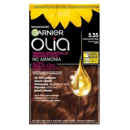Garnier Olia Hair Color 535 Chocolate Light Brown